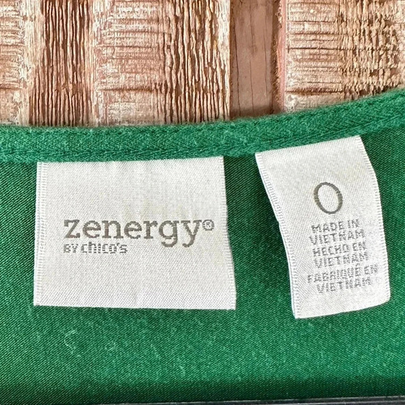 Open Shoulder Long Sleeve Top by Zynergy Sz 0 - Picture 3 of 4